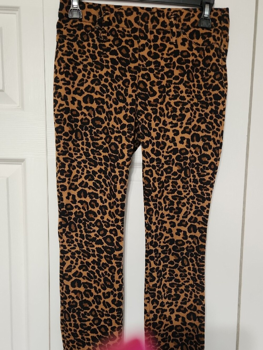 Time and Tru Leopard Print Jeggings - Black and Brown - Picture 3 of 5
